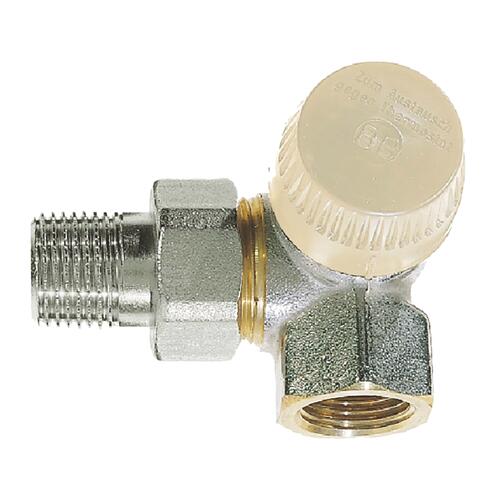 Robinet thermostatique pour radiateur eau chaude, double équerre droite mâle-femelle 1/2"" (15/21) - Somatherm